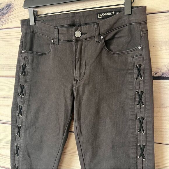 Blank NYC Faded Black Lace Up Skinny Jeans - Picture 7 of 12